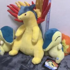 コロっとまんまるぬいぐるみ　ヒノアラシ　バクフーン ぬいぐるみ バクフーン コロっとまんまるぬいぐるみ～チコリータ