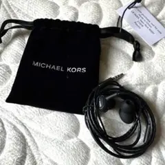 MICHAEL KORS ブラック有線イヤホン＋ミニ巾着