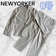 NEWYORKER パンツスーツ上下 11号 ベージュのサムネイル