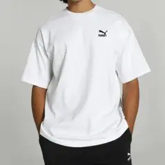 PUMA CLASSICS ロゴ オーバーサイズTシャツ白 メンズ　Lサイズ