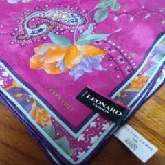 LEONARD FASHION 大判ハンカチ スカーフ シルク混 手捺染 - メルカリ