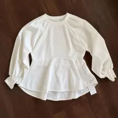 reca ペプラムブラウス 長袖 ホワイト M