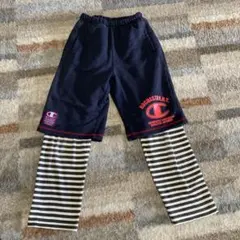 Champion ネイビー ストライプ ボトムス　重ね着