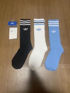 adidas ストライプソックス 3足セット
