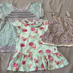 夏　柄物ワンピース　チュニック　3着　80サイズ