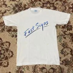 90s usa製　メッセージ　デザイン　シングルステッチ　古着　Tシャツ　白