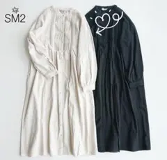 立川限定✨サマンサモスモス リネン ピンタック ワンピース キナリ