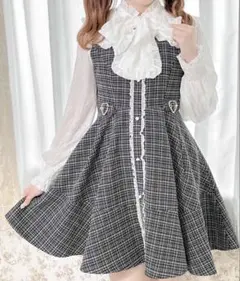 ROJITA 裾ペプラムサイドバックルワンピース ブラック