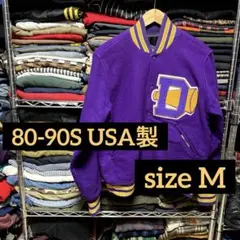 80-90s USA製 アワードジャケット Mサイズ スタジャン パープルのサムネイル