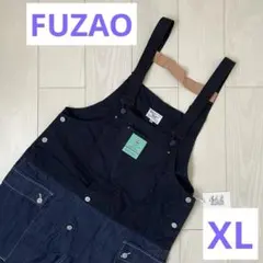 FUZAO デニムオーバーオール　つなぎ　ブルー　XL