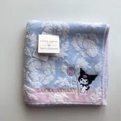新品 ローラアシュレイ クロミ タオルハンカチ ハンドタオル 花柄 ブルー