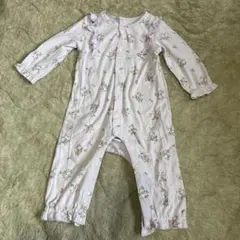 花柄ロンパース 80cm 薄紫