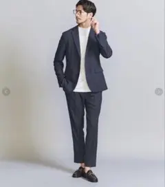 未使用級✨BEAUTY&YOUTH LANATECセットアップ　　ネイビーXLのサムネイル
