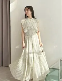 SNIDEL 正規品 sustainableフリルワンピース ミント 美品 1