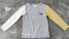 春先に◎　128 長袖Tシャツ 配色デザイン おしゃれ キッズ