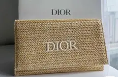 新品箱付き　ディオール Dior ノベルティポーチ クラッチバッグ カゴ素材