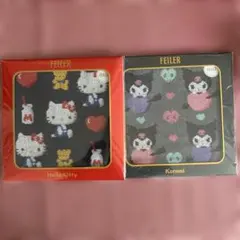 FEILER サンリオコラボ　ハローキティ　2枚セット 新品】 FEILER サンリオ コラボ ハンカチ キティ クロミ 2枚セット
