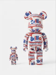 BE@RBRICK Andy Warhol Brillo 100%&400%