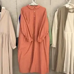 サマンサモスモス　バックリボンシャツワンピースM レッド