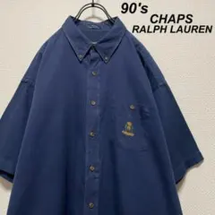 90s ヴィンテージ チャップス ラルフローレン BDシャツ ネイビー 希少