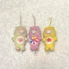 Care Bears ぬいぐるみ マスコット キーホルダー 3種セット