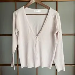 GLACIER ピンク Vネック 長袖カーディガンのサムネイル