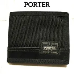 【美品】PORTER HEAT ヒート　メンズ 二つ折財布 ブラック　吉田カバン