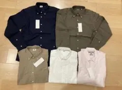 5枚　ユニクロ　シャツ　オックスフォード　OX 大型店限定　長袖　メンズ