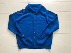 パラスパレス　ヘイネック　カーディガン　青