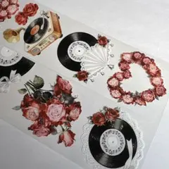 QY様 マスキングテープ　petテープ　コラージュ　1ループ　海外マステ　薔薇