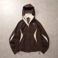 ザノースフェイス古着マウンテンパーカーフルジップダークブラウンK133