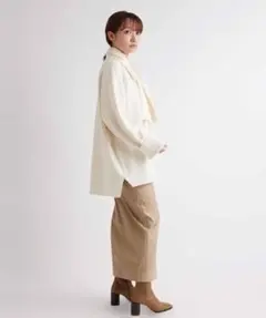 BABYLONE ラムウールコクーンコート ライトベージュ バビロン - メルカリ