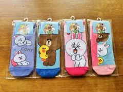 新品♪LINE FRIENDS キャラクターソックス 4足セット
