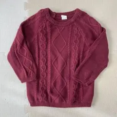 H&M ケーブルニットワイン