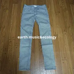 【最終価格】アースミュージック＆エコロジー　チェック　スリムパンツ　ストレッチ