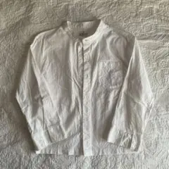 無印良品　ノーカラーシャツ　ホワイト　140