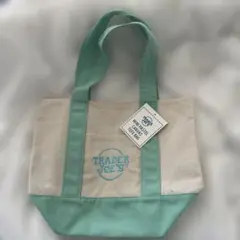 TRADER JOE'S ミニトートバッグ パステルカラー グリーン トレジョ