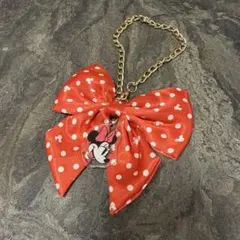 キャンドゥ ミニーちゃんリボンチャーム 赤