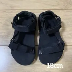 キッズ スポーツサンダル 黒 18cm マジックテープ
