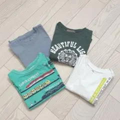 【美品＊4点セット】110〜120cm ロンT 薄手　長袖　男の子　電車　無印