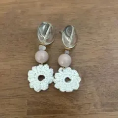 ハンドメイド 花モチーフ ピアス