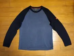 エディーバウアー　ラグランスリーブ　セーター　LかLLくらい　ブルーグレー