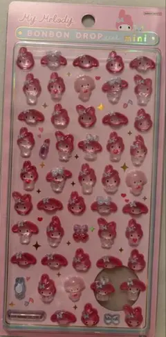 My Melody ボンボンドロップシール ミニ