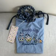 D.KELLY 猫刺繍 ショルダーバッグ　ブルー色　未使用品　サコッシュ