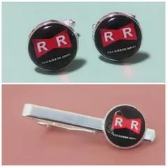 レッドリボン軍　カフスボタン＆ネクタイピンセット　ブラック