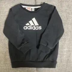 adidas キッズ 長袖トレーナー ブラック 95cm