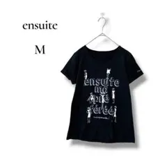 ensuite 半袖Tシャツ レディースM ブラック プリントロゴ 日本製のサムネイル