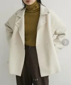 Aunt Marie's ジャケット　アウター　切り替え　美品　アイボリー