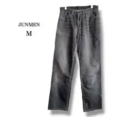 【JUNMEN】メンズストレートデニム　綿100% ヴィンテージ加工　定番　Mのサムネイル