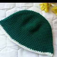 ----16 クラッシャーハット　クロシェハットバケットハット